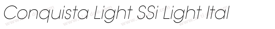 Conquista Light SSi Light Italic字体转换